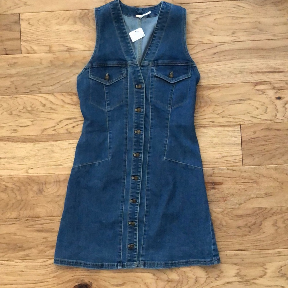Denim bottom up dress